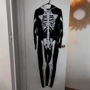 Tipsy Elves Skeleton Jumpsuit in Black and White